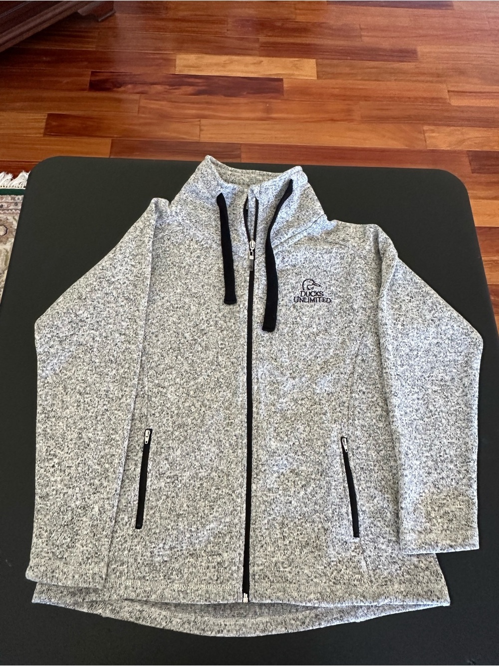 Women’s Ducks Unlimited  Gray Full-Zip Fleece Jacket Size Large